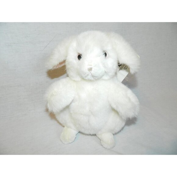 VTG Russ HAMILTON White EASTER Bunny Rabbit plush 9" Pink Eyes NEW w tags 6984 - Picture 2 of 3